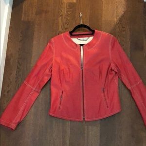 Ellie Tahari Coral Leather Jacket